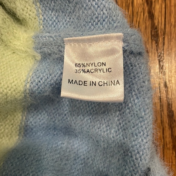 Princess Polly multi colored striped crew neck sweater size M/L - Picture 5 of 7